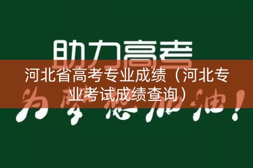 河北省高考专业成绩（河北专业考试成绩查询）