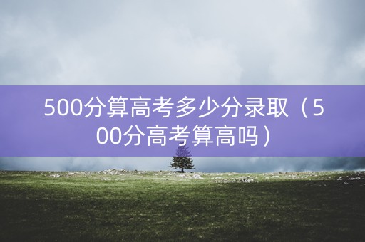 500分算高考多少分录取（500分高考算高吗）