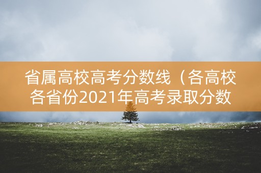 省属高校高考分数线(各高校各省份2021年高考录取分数线) 省属高校高考分数线(各高校各省份2021年高考录取分数线)