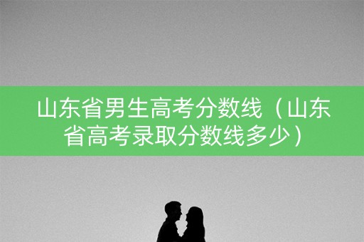 山东省男生高考分数线（山东省高考录取分数线多少）