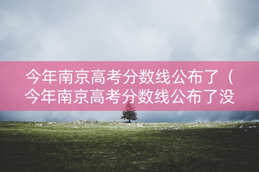 今年南京高考分数线公布了(今年南京高考分数线公布了没) 今年南京高考分数线公布了(今年南京高考分数线公布了没)