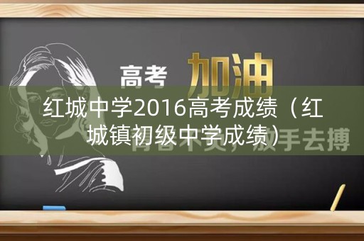 红城中学2016高考成绩（红城镇初级中学成绩）