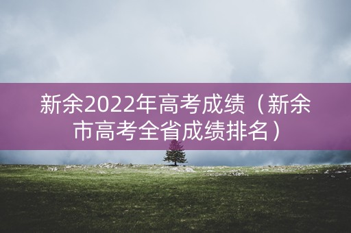 新余2022年高考成绩(新余市高考全省成绩排名) 新余2022年高考成绩(新余市高考全省成绩排名)