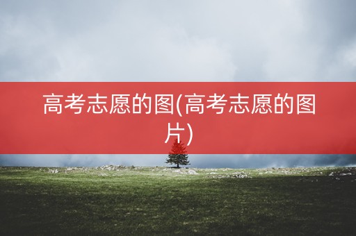 高考志愿的图(高考志愿的图片)