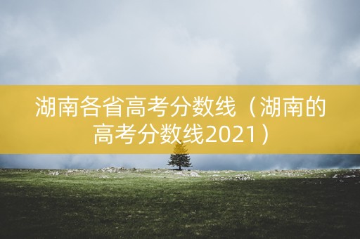 湖南各省高考分数线(湖南的高考分数线2021) 湖南各省高考分数线(湖南的高考分数线2021)
