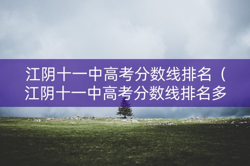 江阴十一中高考分数线排名（江阴十一中高考分数线排名多少）