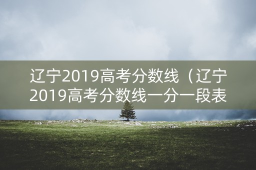 辽宁2019高考分数线（辽宁2019高考分数线一分一段表）