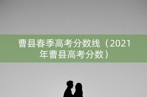 曹县春季高考分数线（2021年曹县高考分数）