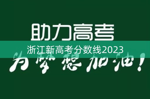 浙江新高考分数线2023