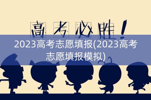 2023高考志愿填报(2023高考志愿填报模拟)