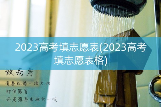 2023高考填志愿表(2023高考填志愿表格)