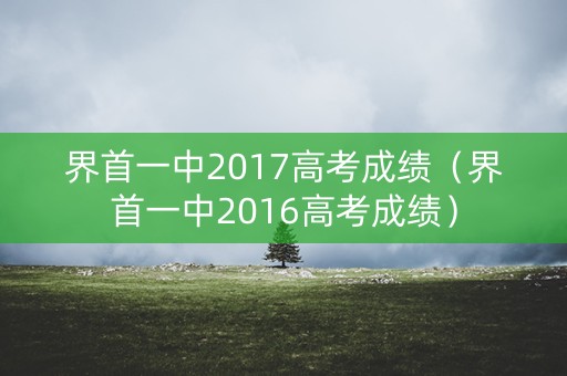 界首一中2017高考成绩(界首一中2016高考成绩) 界首一中2017高考成绩(界首一中2016高考成绩)