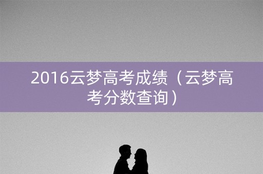 2016云梦高考成绩（云梦高考分数查询）