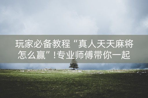 玩家必备教程“真人天天麻将怎么赢”!专业师傅带你一起了解（详细教程）-知乎