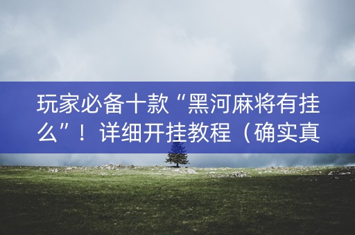 玩家必备十款“黑河麻将有挂么”！详细开挂教程（确实真的有挂)-知乎