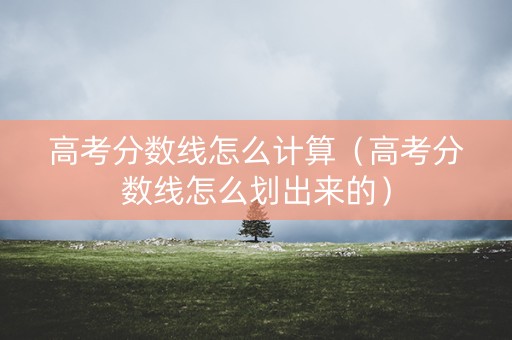 高考分数线怎么计算（高考分数线怎么划出来的）