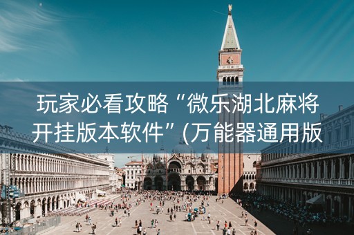 玩家必看攻略“微乐湖北麻将开挂版本软件”(万能器通用版)-知乎