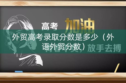 外贸高考录取分数是多少（外语外贸分数）