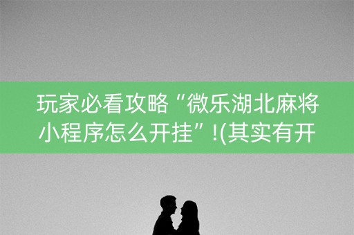 玩家必看攻略“微乐湖北麻将小程序怎么开挂”!(其实有开挂软件)-知乎