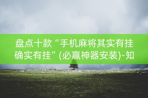 盘点十款“手机麻将其实有挂确实有挂”(必赢神器安装)-知乎