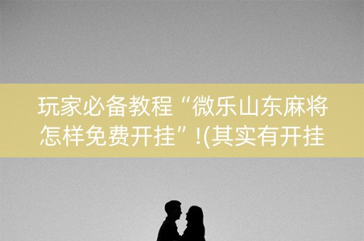 玩家必备教程“微乐山东麻将怎样免费开挂”!(其实有开挂软件)-知乎