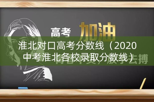 淮北对口高考分数线（2020中考淮北各校录取分数线）