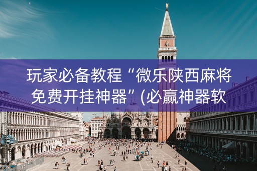 玩家必备教程“微乐陕西麻将免费开挂神器”(必赢神器软件)-知乎