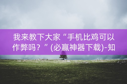我来教下大家“手机比鸡可以作弊吗？”(必赢神器下载)-知乎