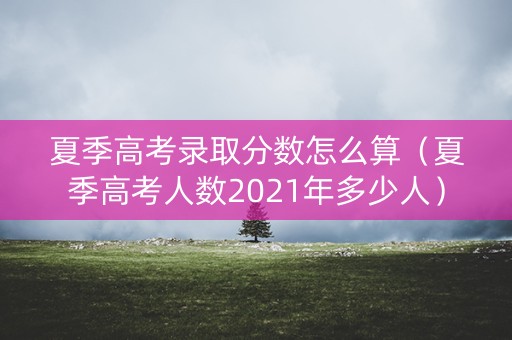 夏季高考录取分数怎么算（夏季高考人数2021年多少人）