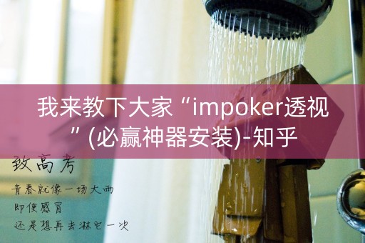我来教下大家“impoker透视”(必赢神器安装)-知乎