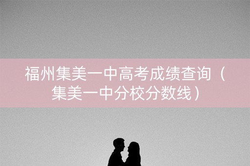 福州集美一中高考成绩查询（集美一中分校分数线）