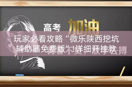 玩家必看攻略“微乐陕西挖坑辅助器免费版”!详细开挂教程-知乎