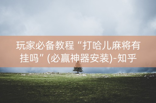 玩家必备教程“打哈儿麻将有挂吗”(必赢神器安装)-知乎