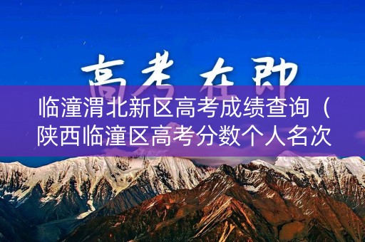 临潼渭北新区高考成绩查询（陕西临潼区高考分数个人名次）