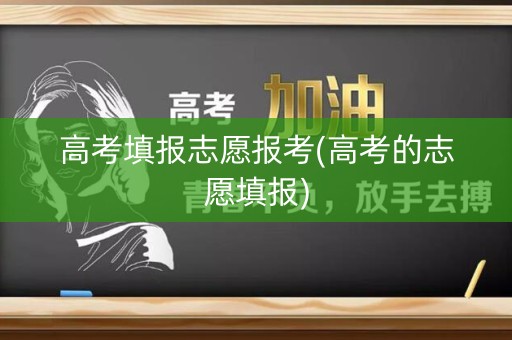 高考填报志愿报考(高考的志愿填报)