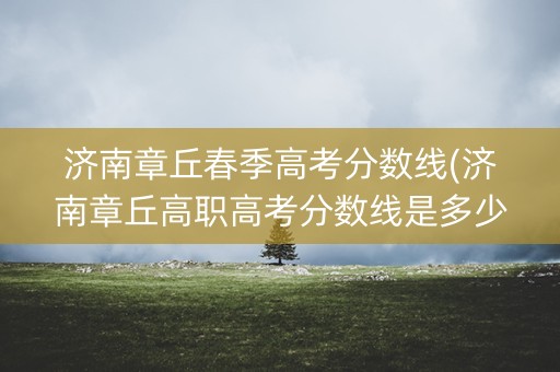 济南章丘春季高考分数线(济南章丘高职高考分数线是多少)