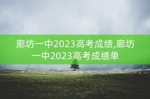 廊坊一中2023高考成绩,廊坊一中2023高考成绩单