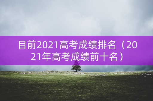 目前2021高考成绩排名（2021年高考成绩前十名）