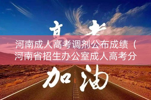 河南成人高考调剂公布成绩（河南省招生办公室成人高考分数）