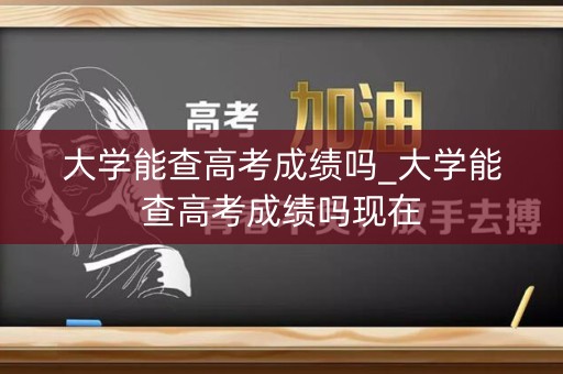 大学能查高考成绩吗_大学能查高考成绩吗现在