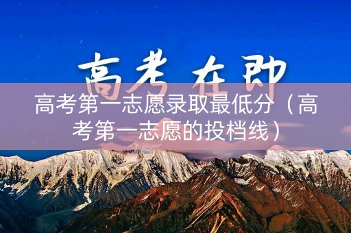 高考第一志愿录取最低分（高考第一志愿的投档线）