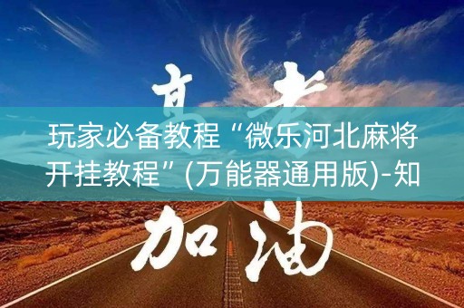 玩家必备教程“微乐河北麻将开挂教程”(万能器通用版)-知乎