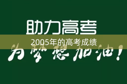 2005年的高考成绩