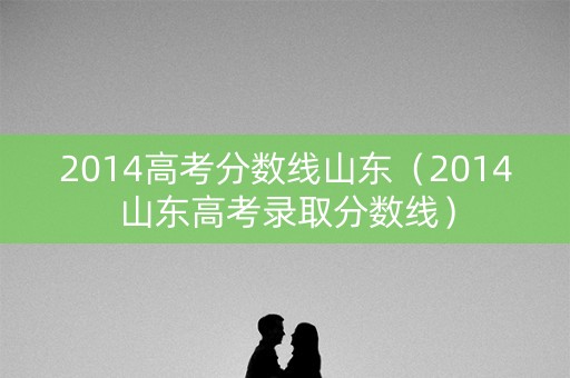 2014高考分数线山东（2014山东高考录取分数线）