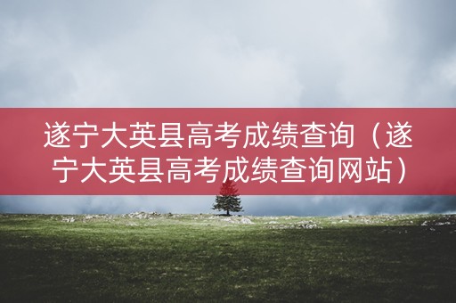 遂宁大英县高考成绩查询（遂宁大英县高考成绩查询网站）