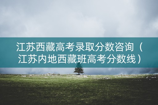 江苏西藏高考录取分数咨询（江苏内地西藏班高考分数线）