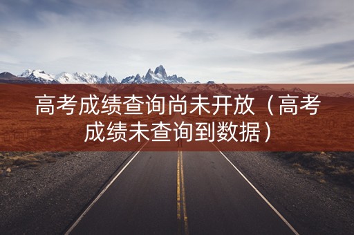 高考成绩查询尚未开放（高考成绩未查询到数据）