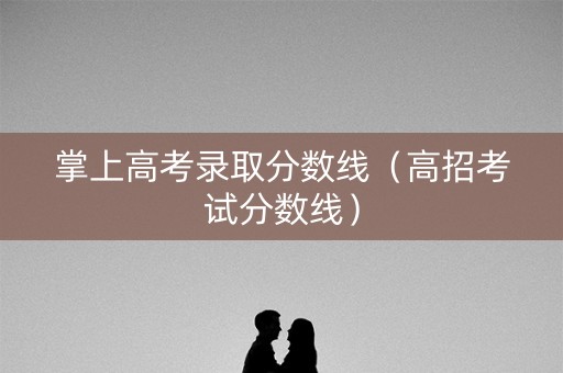 掌上高考录取分数线（高招考试分数线）