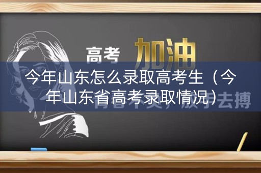 今年山东怎么录取高考生（今年山东省高考录取情况）