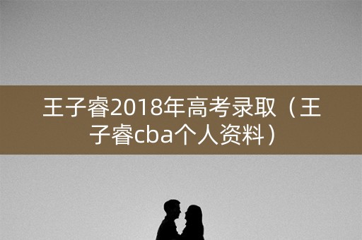 王子睿2018年高考录取（王子睿cba个人资料）
